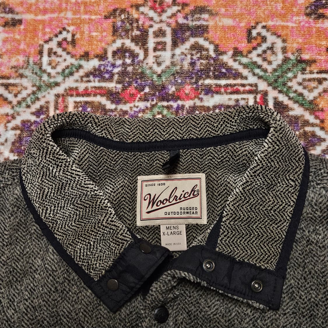 90s 울리치 헤링본 플리스 스냅티 상품이미지2