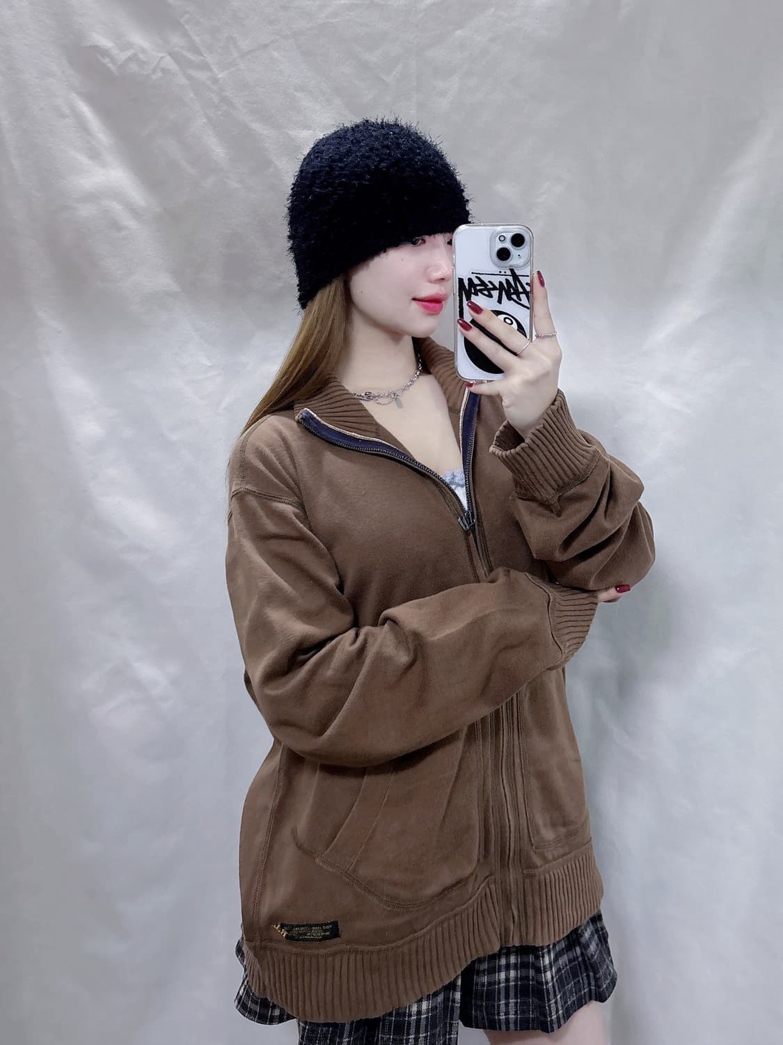 폴로 진스 컴퍼니 브라운 니트집업  상품이미지1