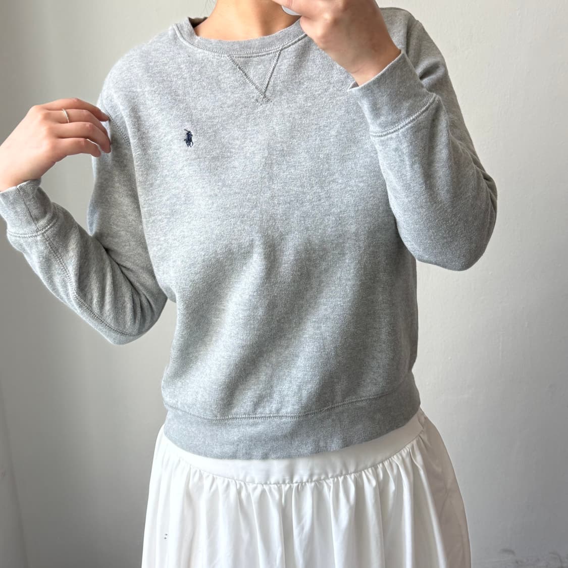 [L] 폴로 그레이 맨투맨 상품이미지1