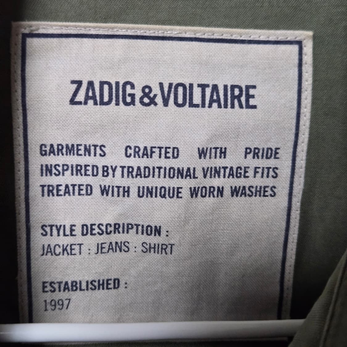 쟈딕앤볼테르 카키 필드 자켓 / 여성 자켓 / 여자 자켓  상품이미지2