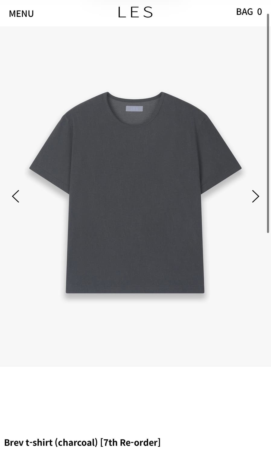 Les Brev t-shirts(charcoal) 상품이미지1