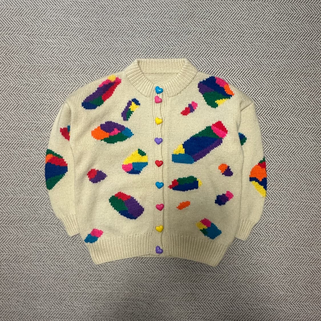 VINTAGE handmade knit cardigan 상품이미지1