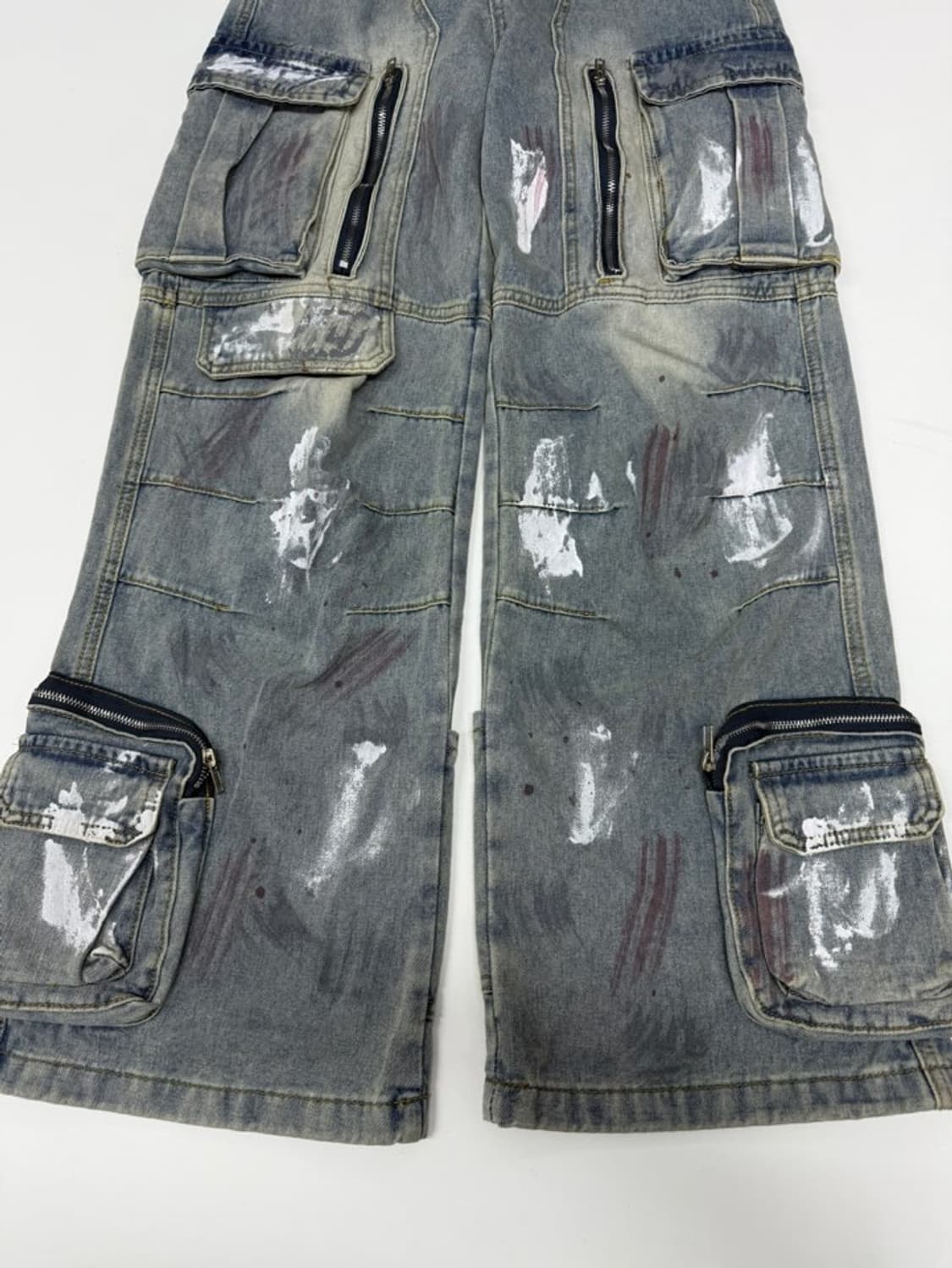 VTG PAINTED MULTI-POCKET DENIM JEANS 상품이미지5