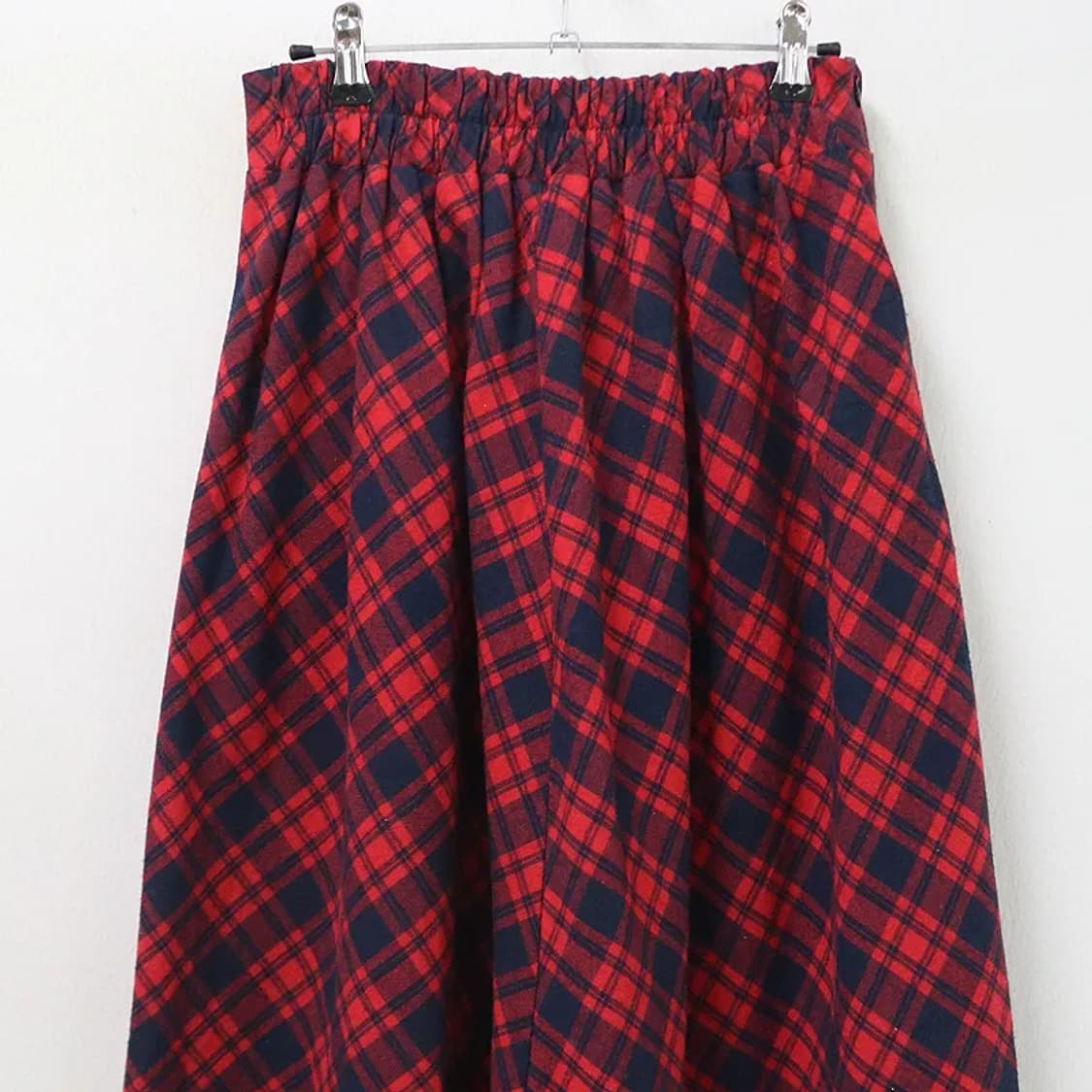 H/S 레드 체크 뒷밴딩 훌 스커트 61435 상품이미지5