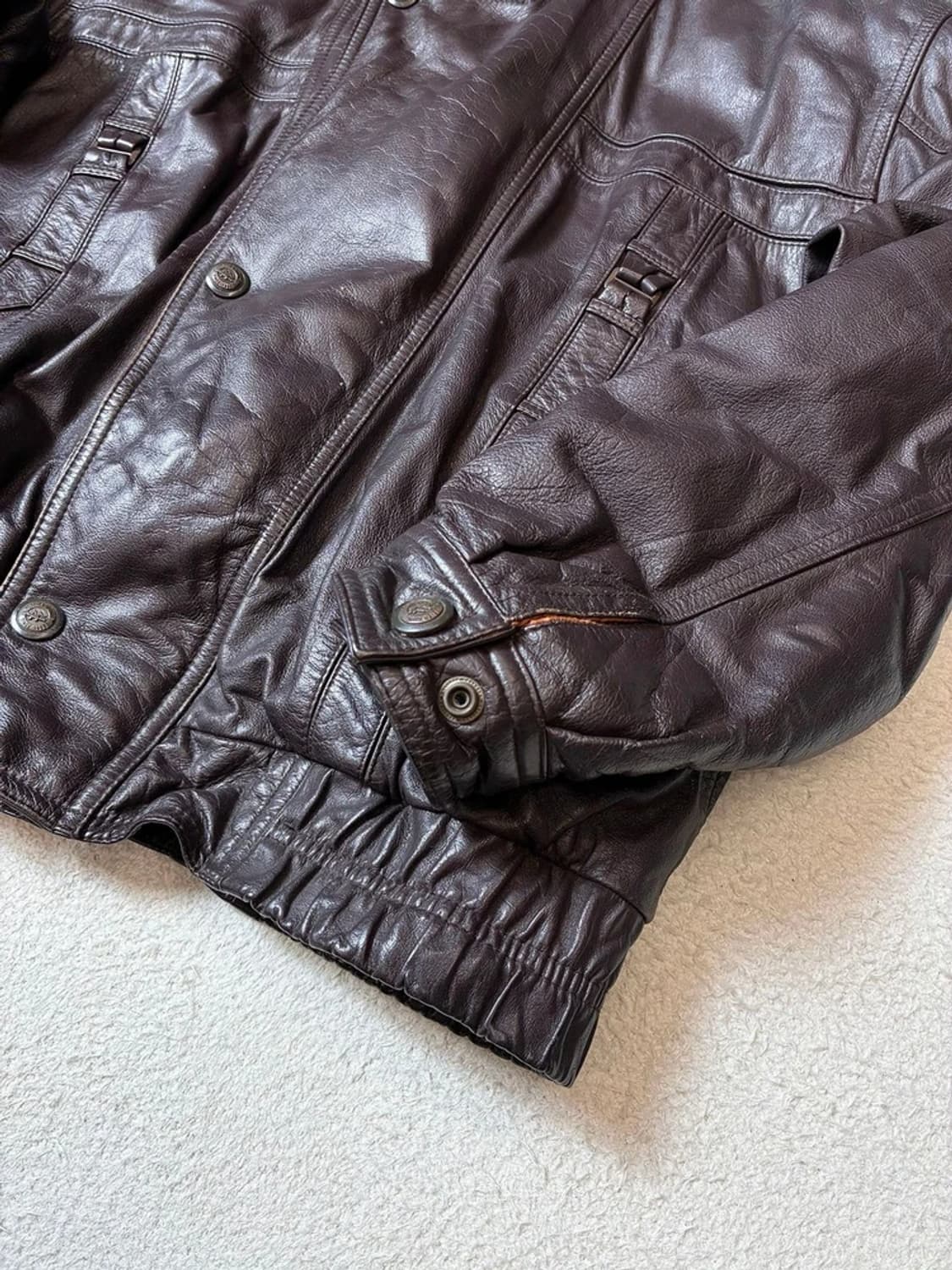 Selectede 90's 2중핏 소가죽 블루종 자켓 PN7151 상품이미지5