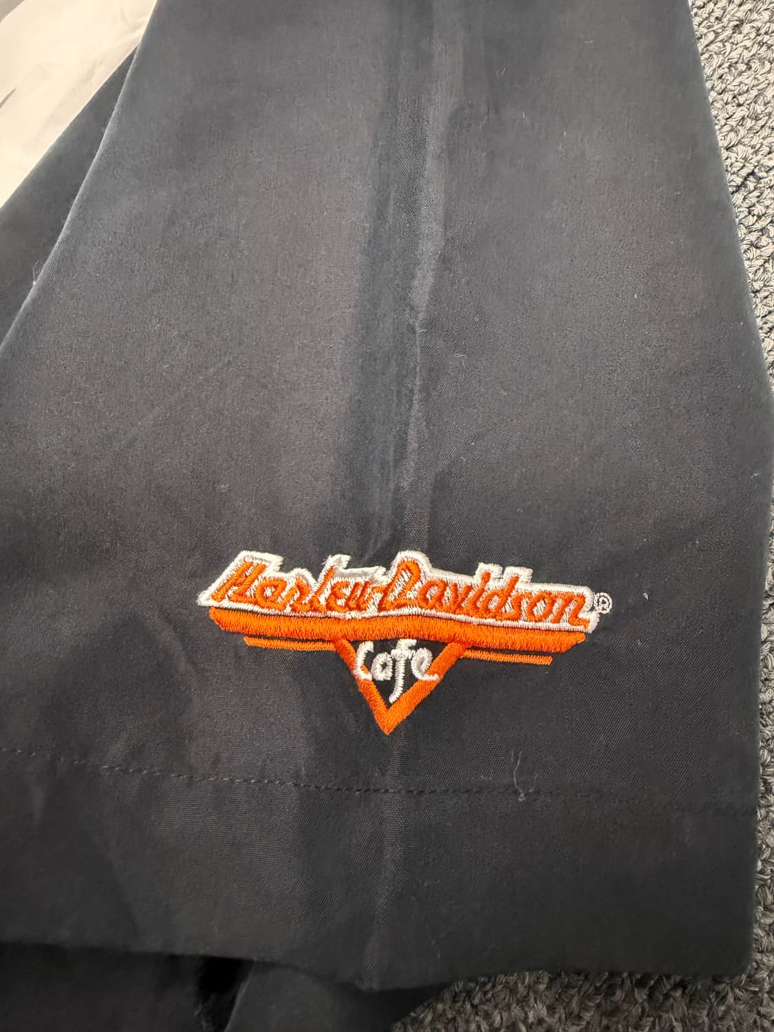 M) 할리데이비슨 빈티지 플레임 자수 반팔셔츠 상품이미지5