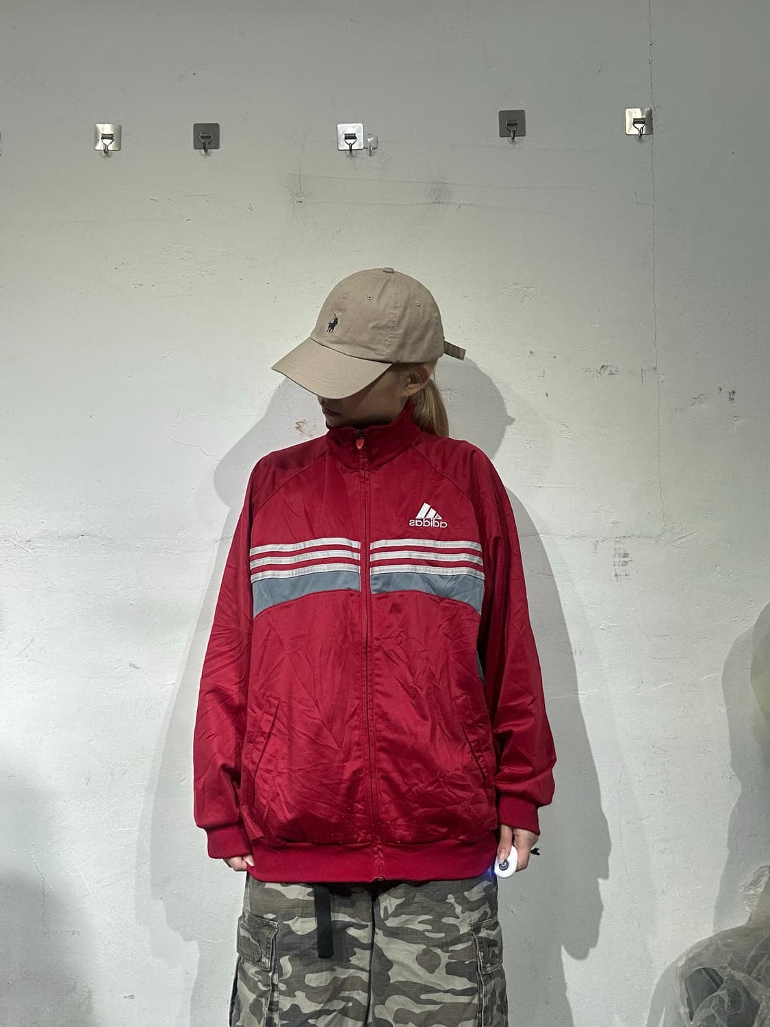 아디다스 올드스쿨 레드 오버핏 트랙탑 져지 M 상품이미지2