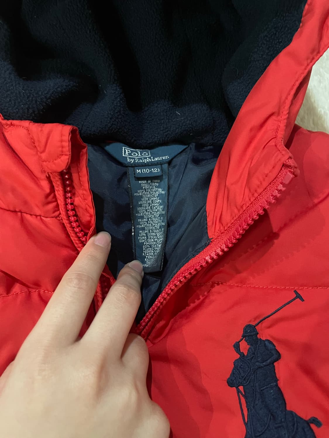 폴로 랄프로렌 빅포니 패딩 레드 상품이미지3