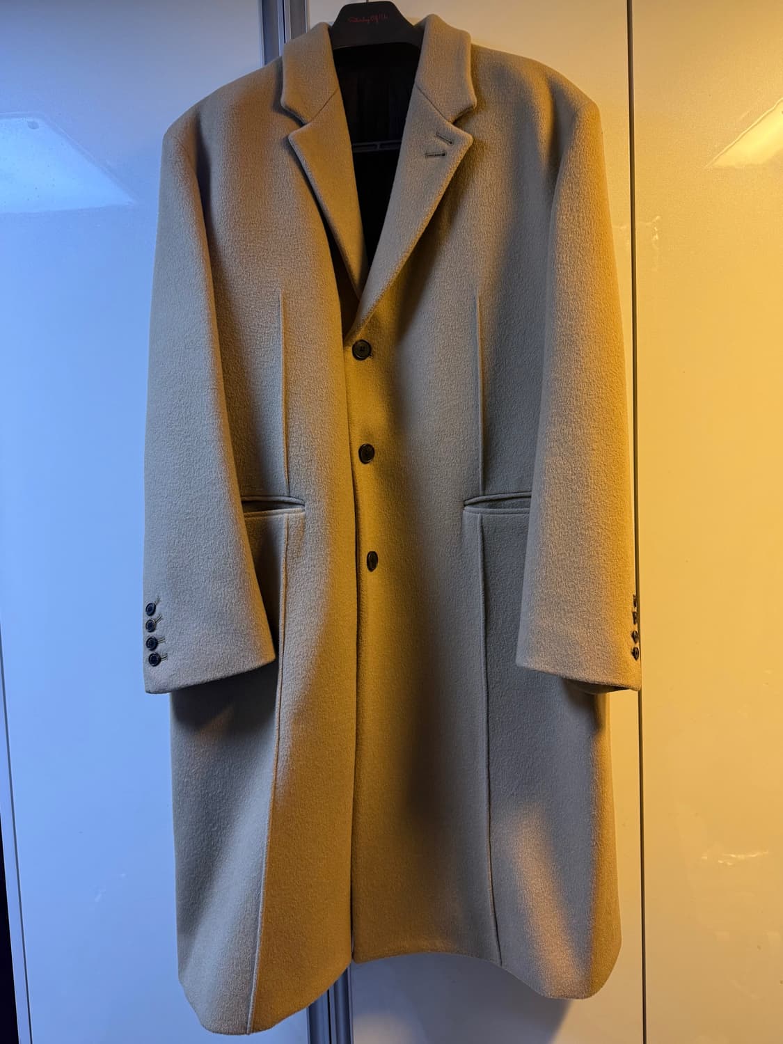 STU 3버튼 오버핏 코트 카멜 L 상품이미지1