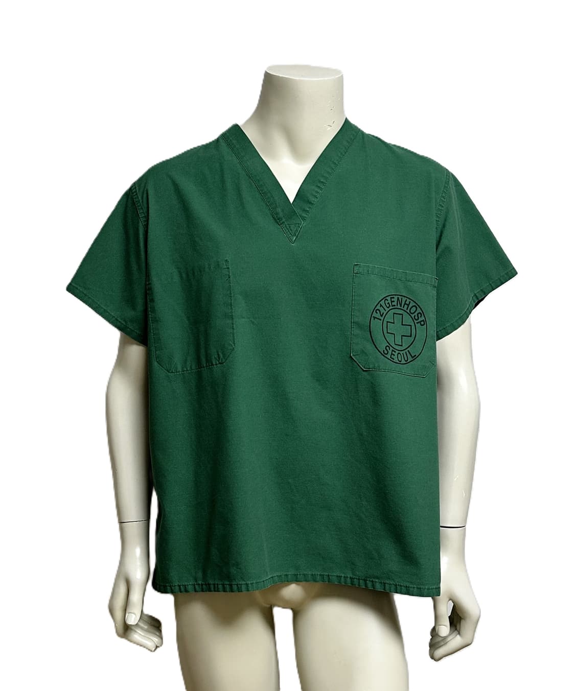미국 미군 수술복 간호사 군의관 브이넥 반팔 티셔츠 (L)  상품이미지1
