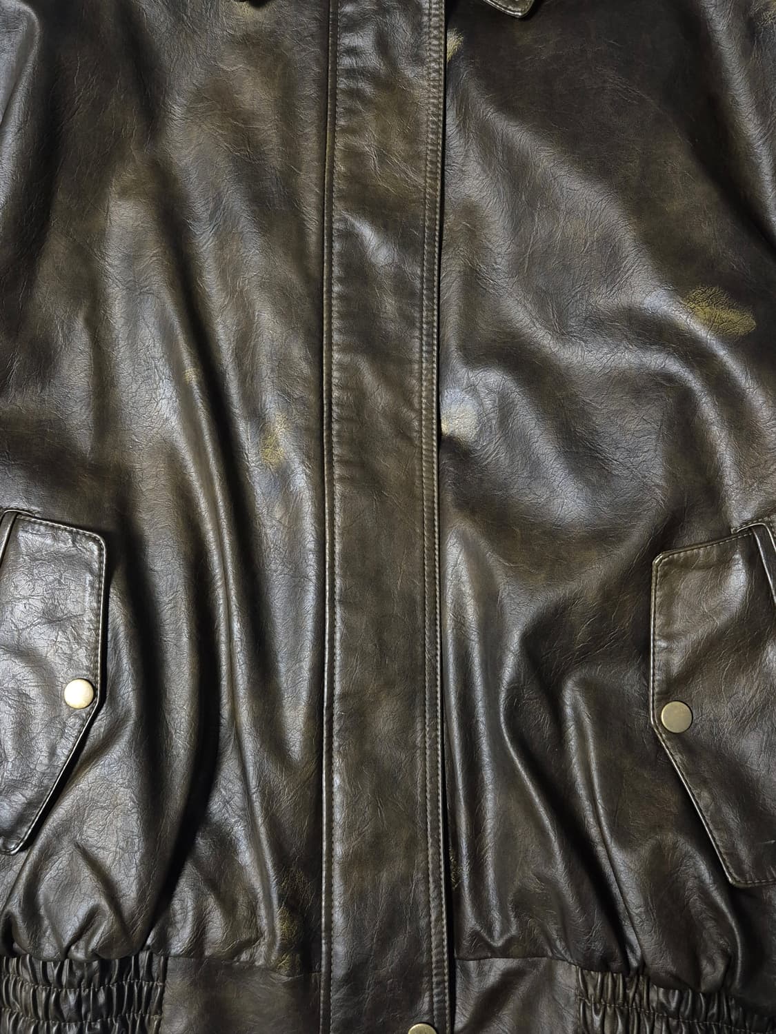 랑거 워시드 레더자켓 브라운 상품이미지7