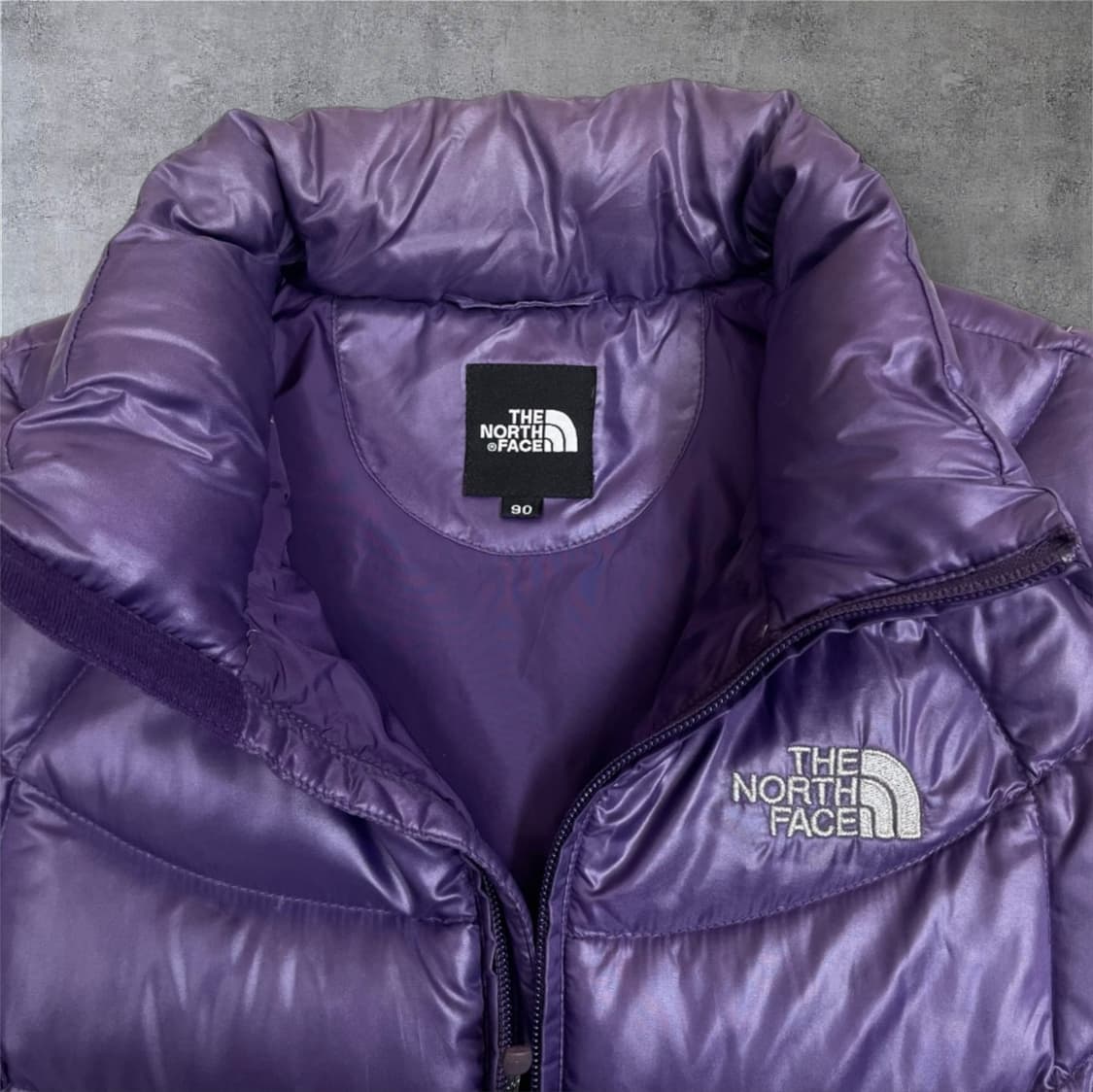 노스페이스 퍼플 600필 구스다운 경량 패딩조끼 베스트 90 상품이미지2