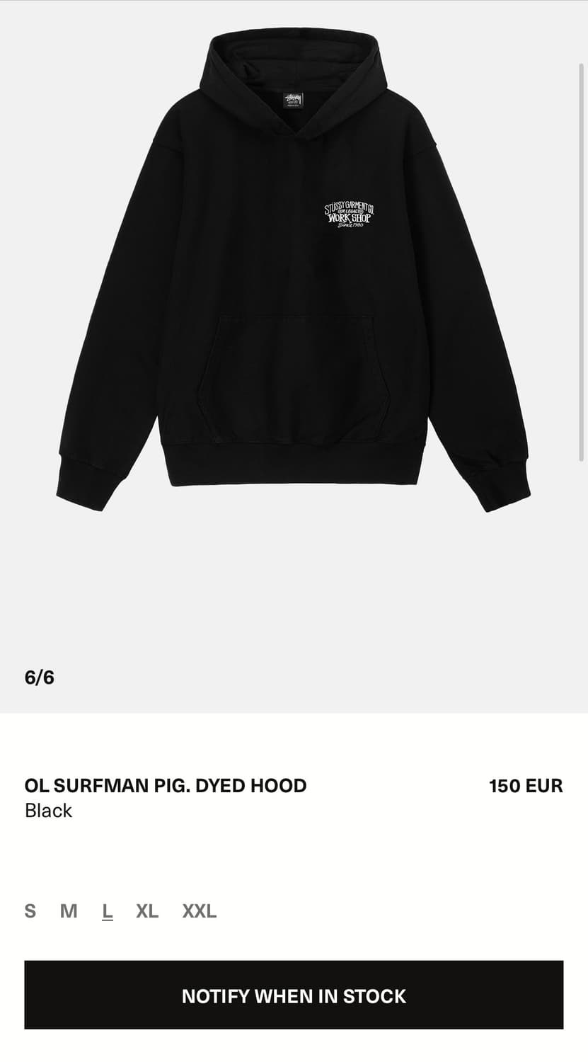 [L] 스투시 아워레가시 워크샵 서프맨 후드 상품이미지1