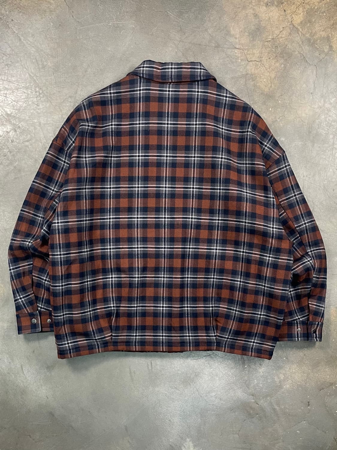 HARE 체크 울 블루종 자켓 상품이미지5