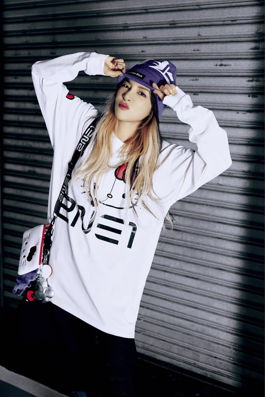 2ne1 X hello kitty 투애니원 헬로키티 키티 롱슬리브 티셔츠 상품이미지5