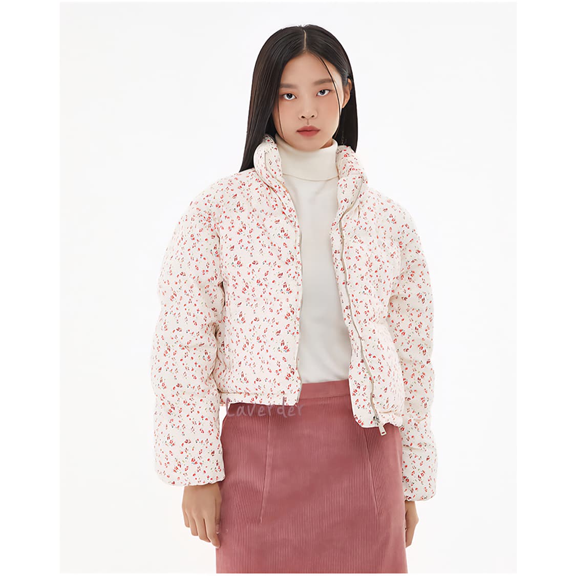 LAP 랩 꽃무늬 크롭 숏패딩 푸퍼자켓 상품이미지1