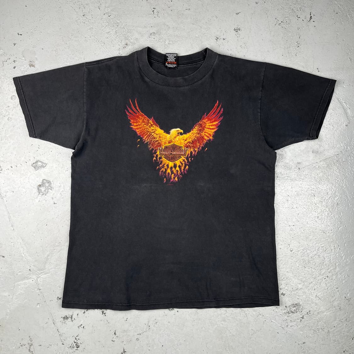 빈티지 할리데이비슨 1998 플레임이글 반팔 상품이미지2