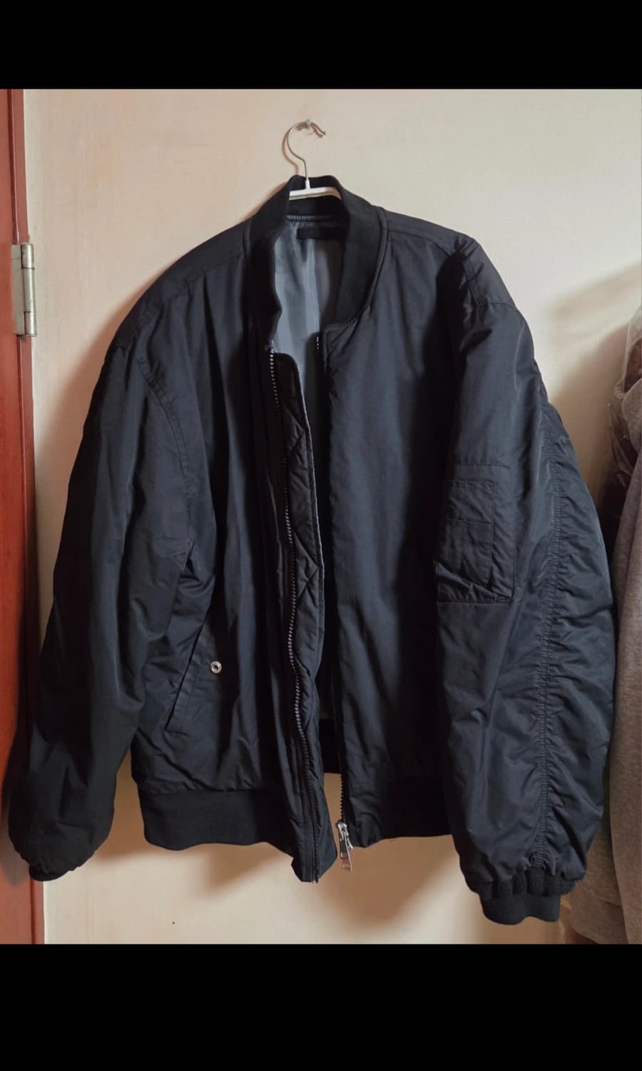 카디 오버핏 MA-1 자켓 블랙 YHJK2319 상품이미지2