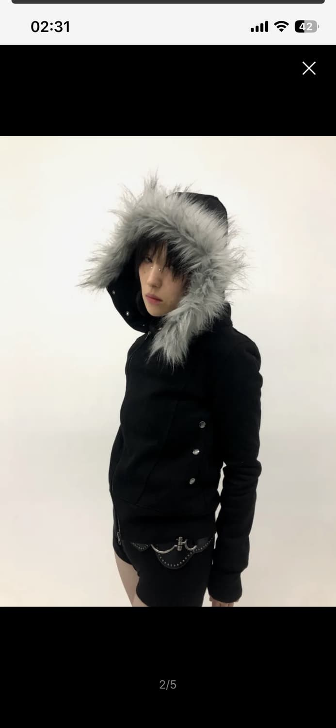 begbegbeg 퍼후드집업 퍼자켓 상품이미지2