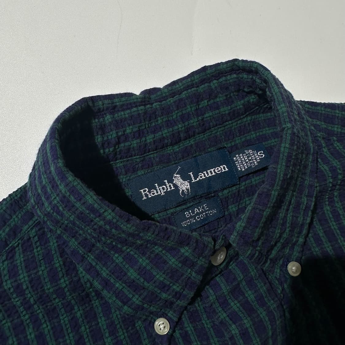 폴로 랄프로렌 시어서커 블랙와치 타탄체크 블레이크 반팔 셔츠 상품이미지4