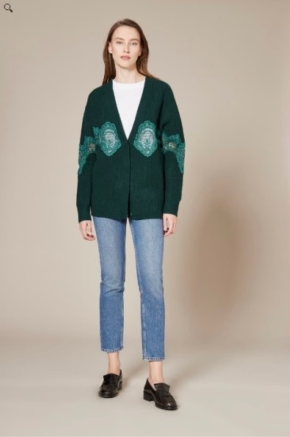 산드로 오버핏 레이스 가디건 상품이미지1
