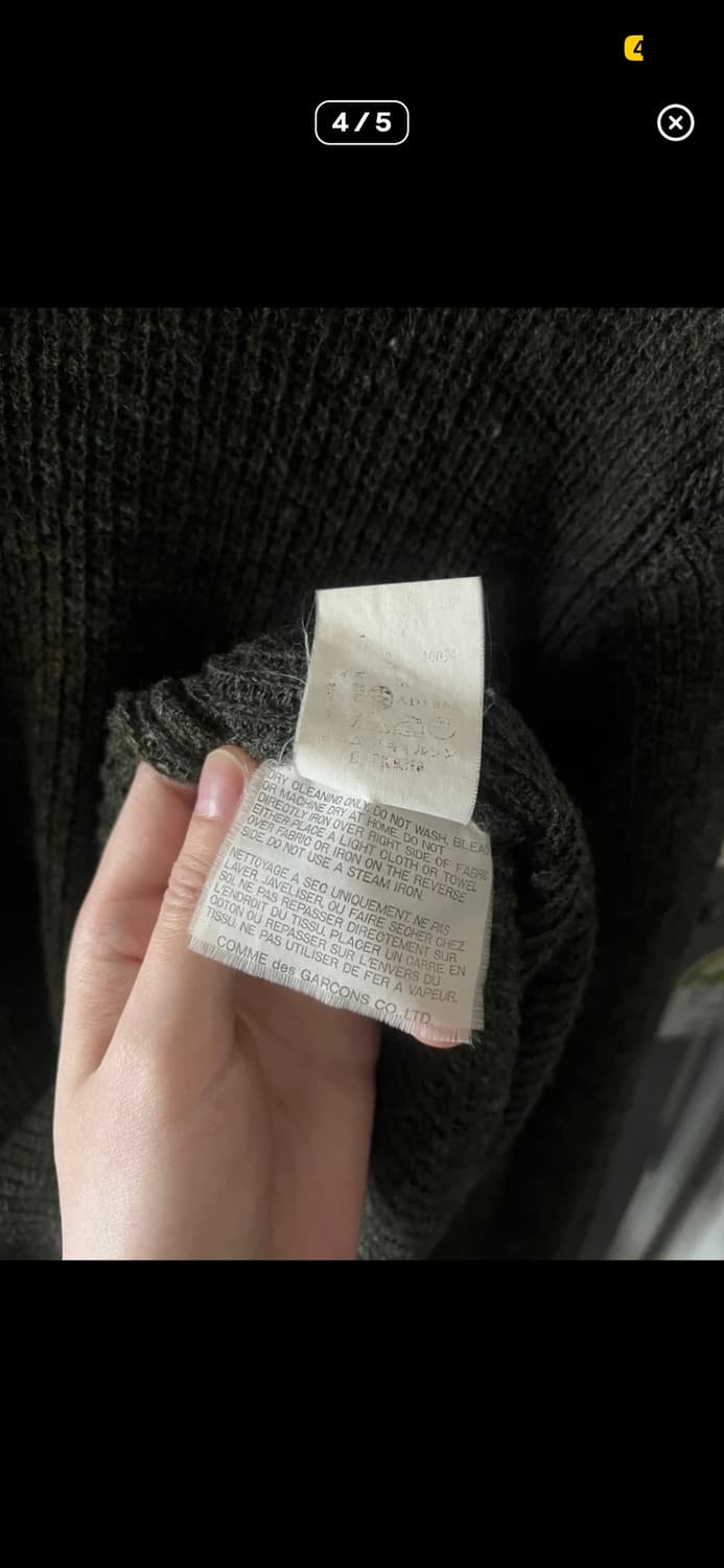 90s 꼼데가르송 옴므 플러스 브이넥 니트 상품이미지4