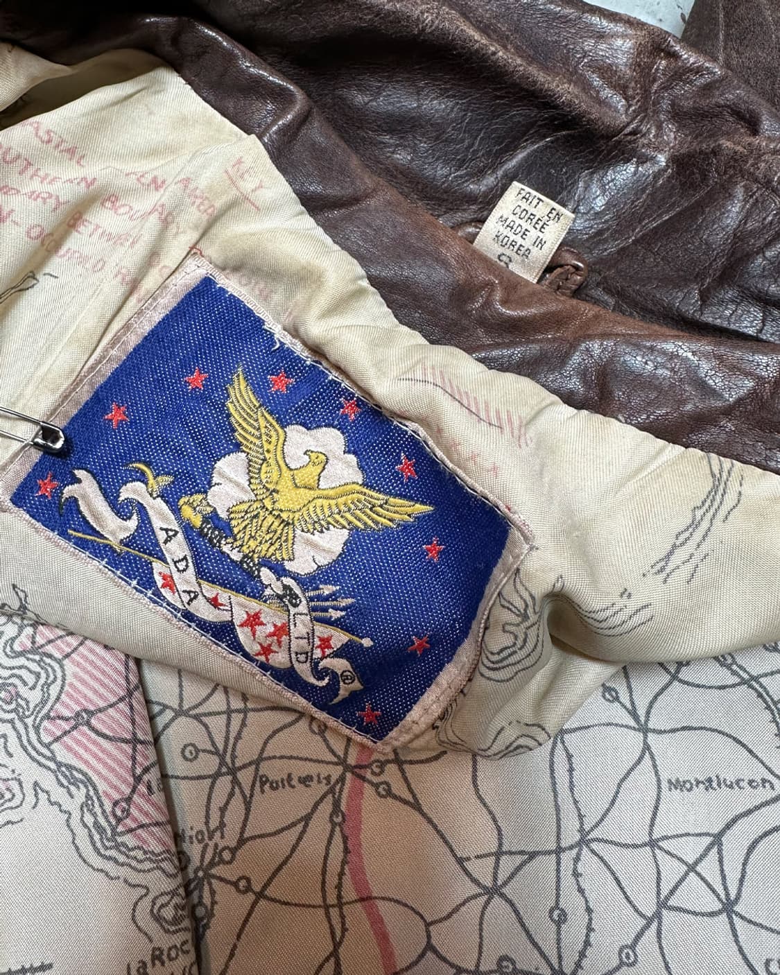 90s ADA 리얼 레더 A-2 플라이트 자켓 made in korea 상품이미지9