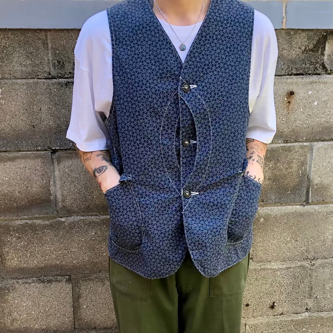 Post Overalls indigo eyes vest 상품이미지2