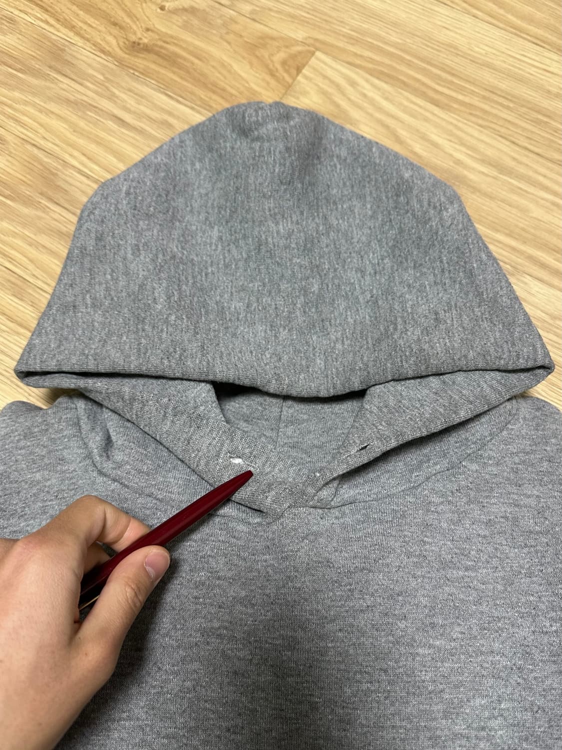 90s 빈티지 러셀 후드 그레이 XL 상품이미지8