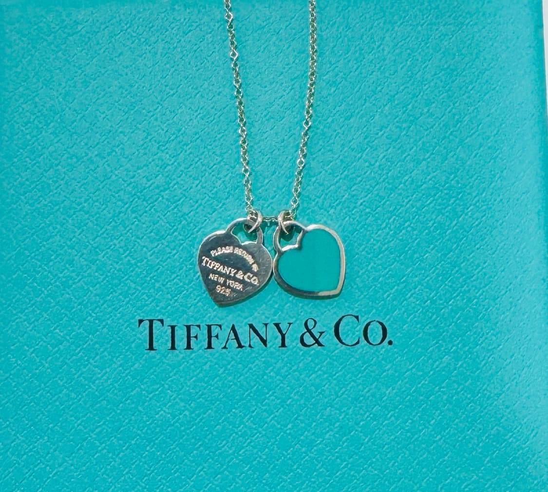 티파니앤코 리턴투 더블하트 목걸이(블루 애나멜) 상품이미지1