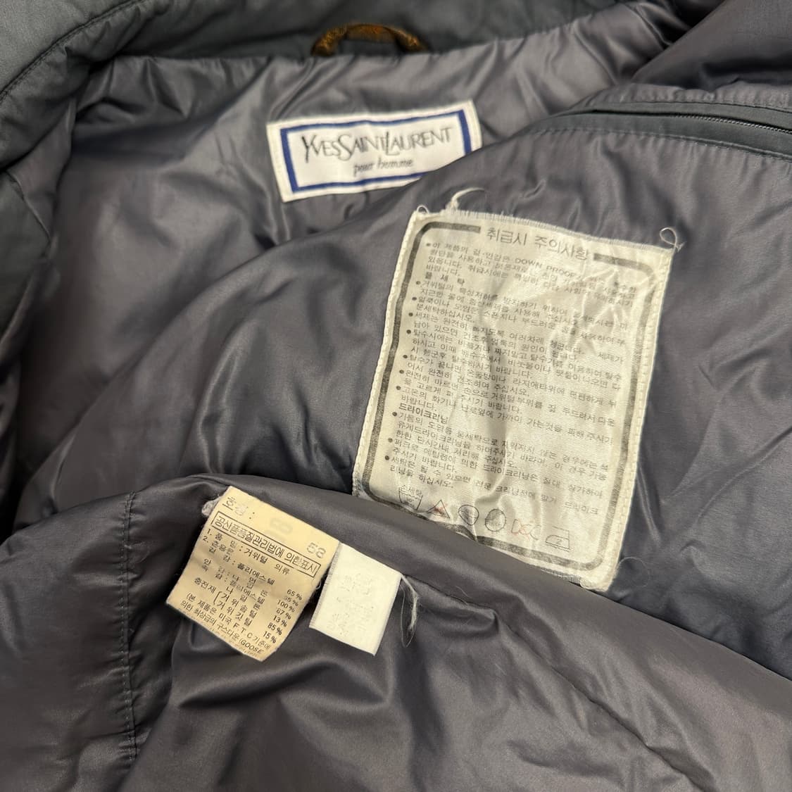 [M] 80s 입생로랑 구스다운 트렌치코트 상품이미지7