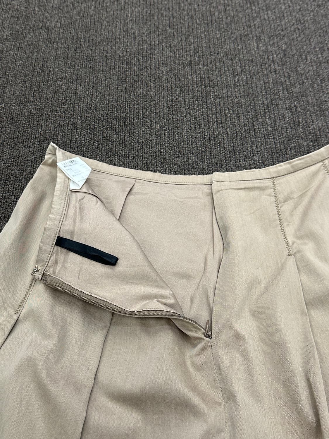 40)Japanese vintage 베이지 핀턱 치노 미디 스커트 상품이미지7