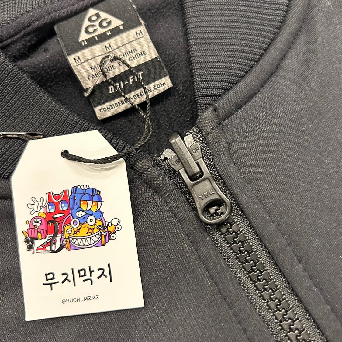 [M] 10s 나이키 ACG 드라이핏 폴리 집업 자켓 블랙 A338 상품이미지3