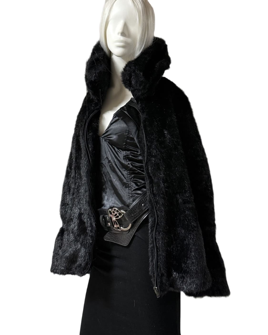 빈티지 Faux 퍼 코트 자켓 상품이미지4