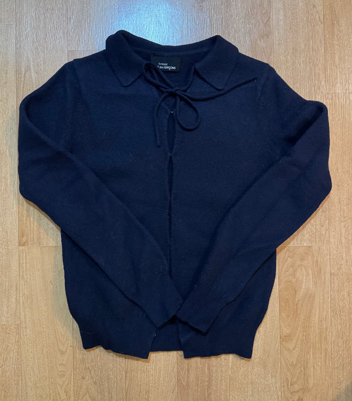 comme des garcons navy knit cardigan  S 상품이미지1