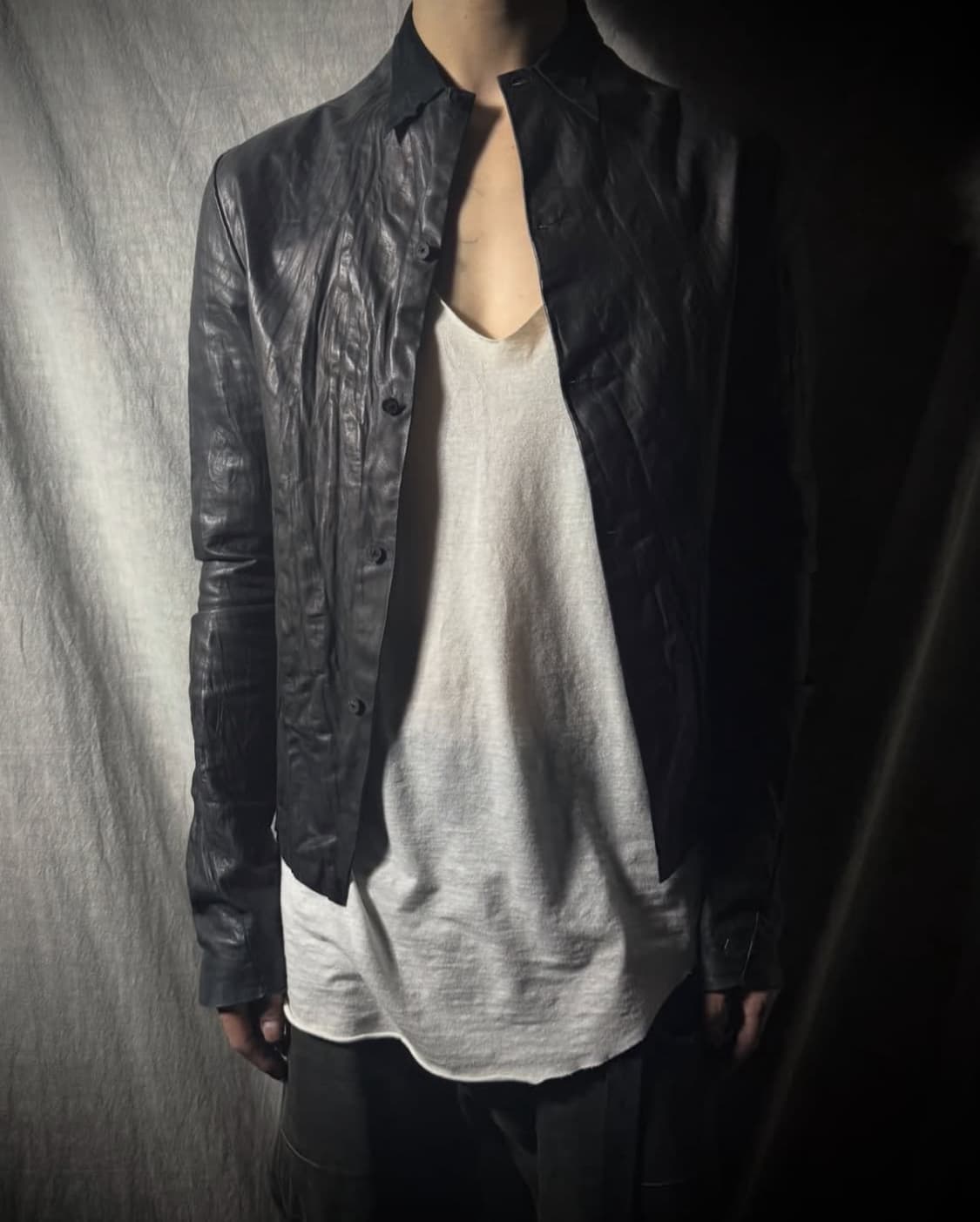 m.a+ Lamb Leather Wrinkle Shirt Jacket 상품이미지7