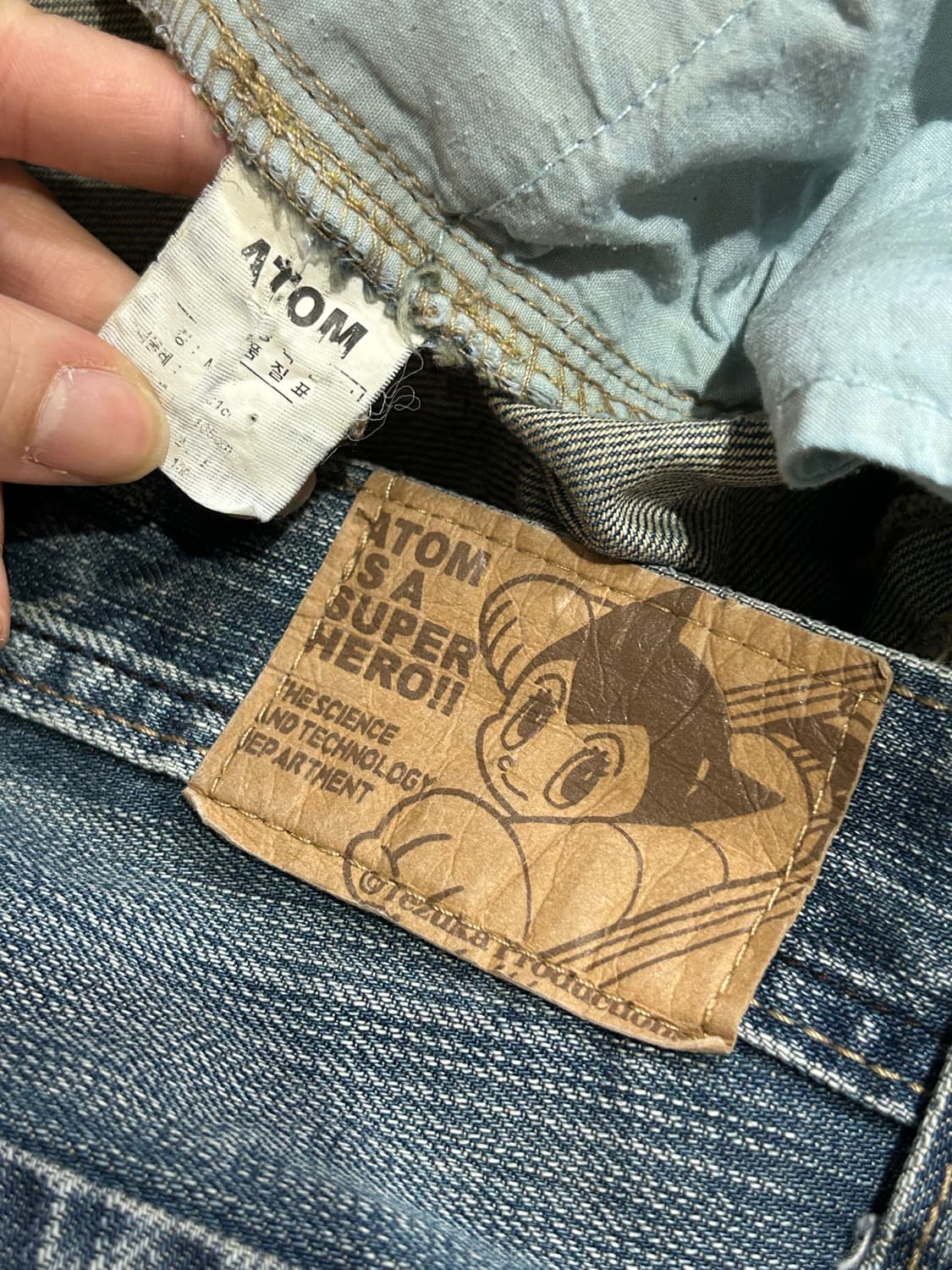 vintage 아톰 아스트로보이 올드스쿨 데님팬츠 m 상품이미지8