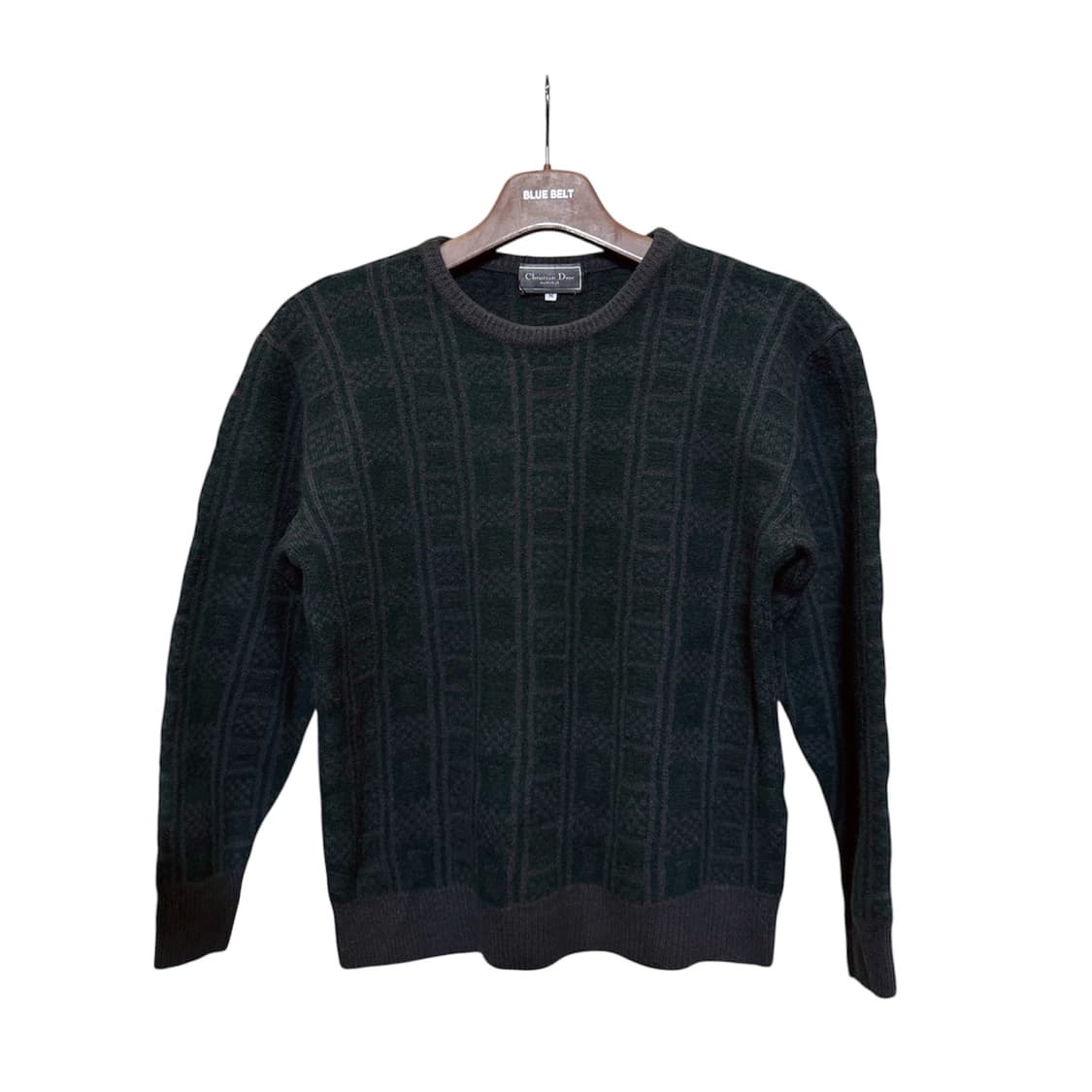 크리스찬 디올 자카드 울 니트 지오메트릭 패턴 디테일 딥그린 상품이미지1