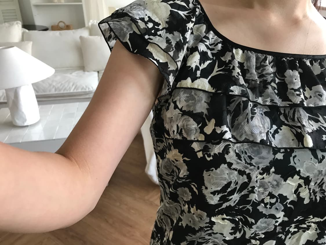 vintage pattern frill one-piece 상품이미지3