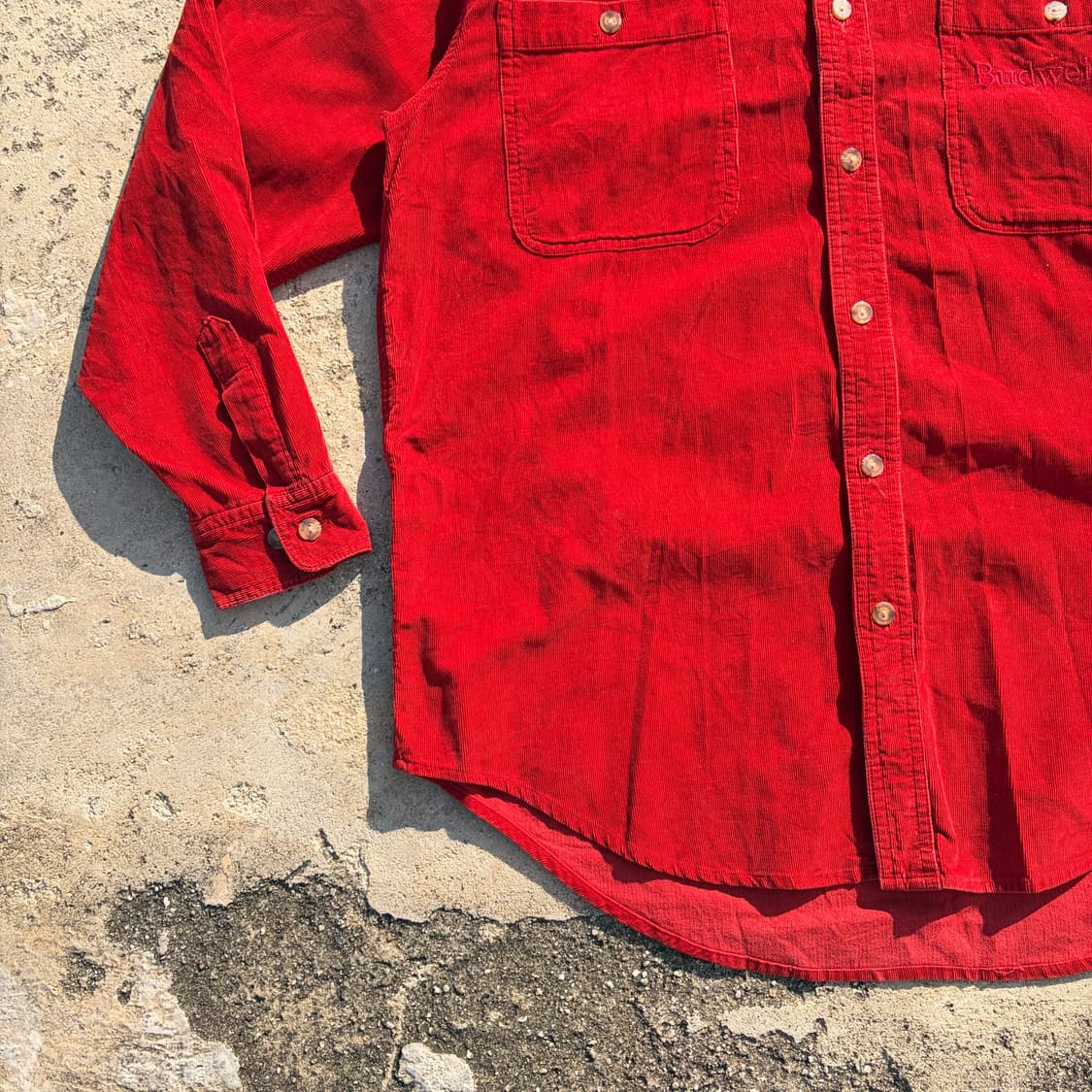90s 버드와이저 빈티지 코듀로이 셔츠 M 상품이미지3
