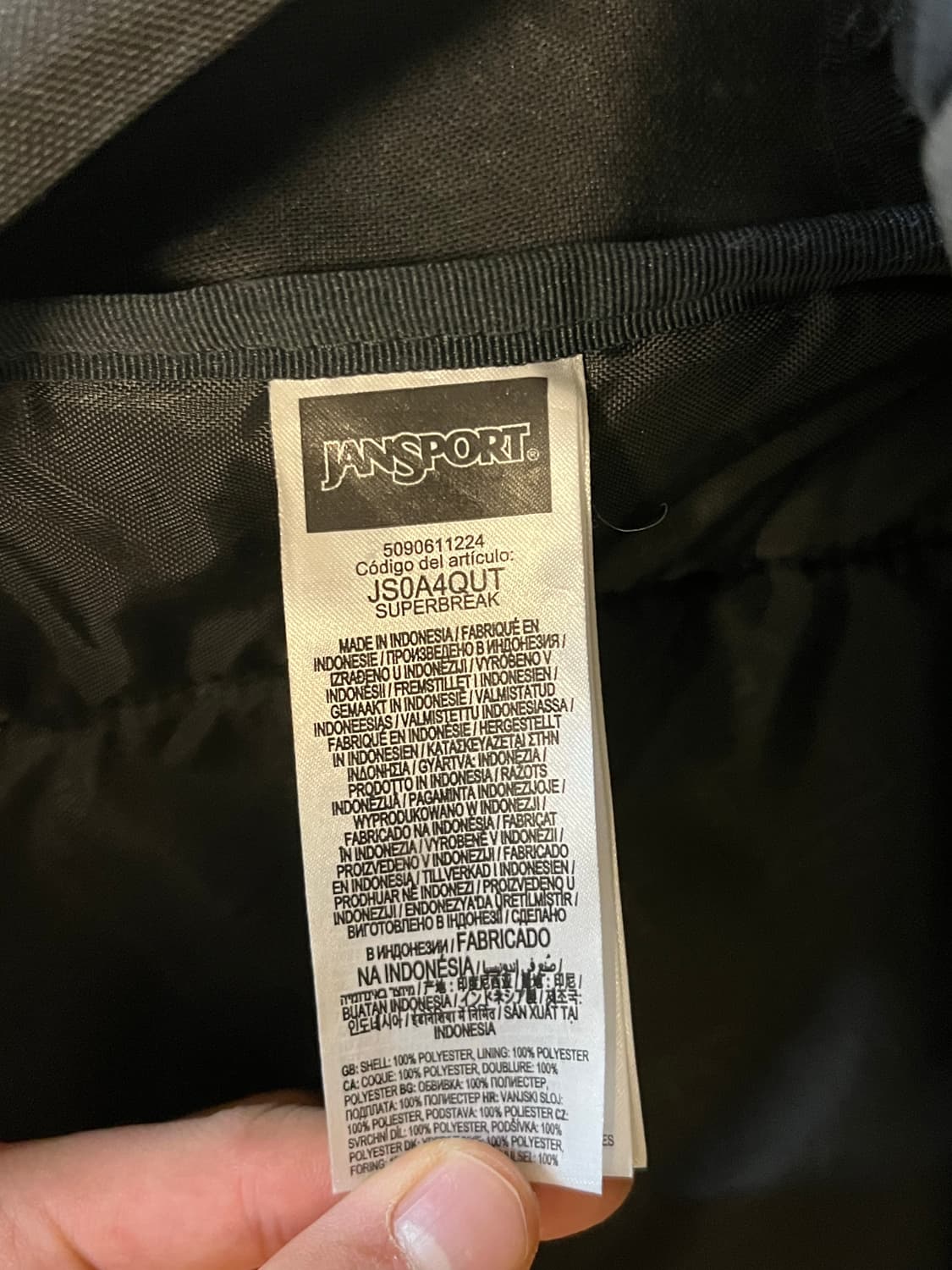 잔스포츠 슈퍼브레이크 백팩 블랙 상품이미지4