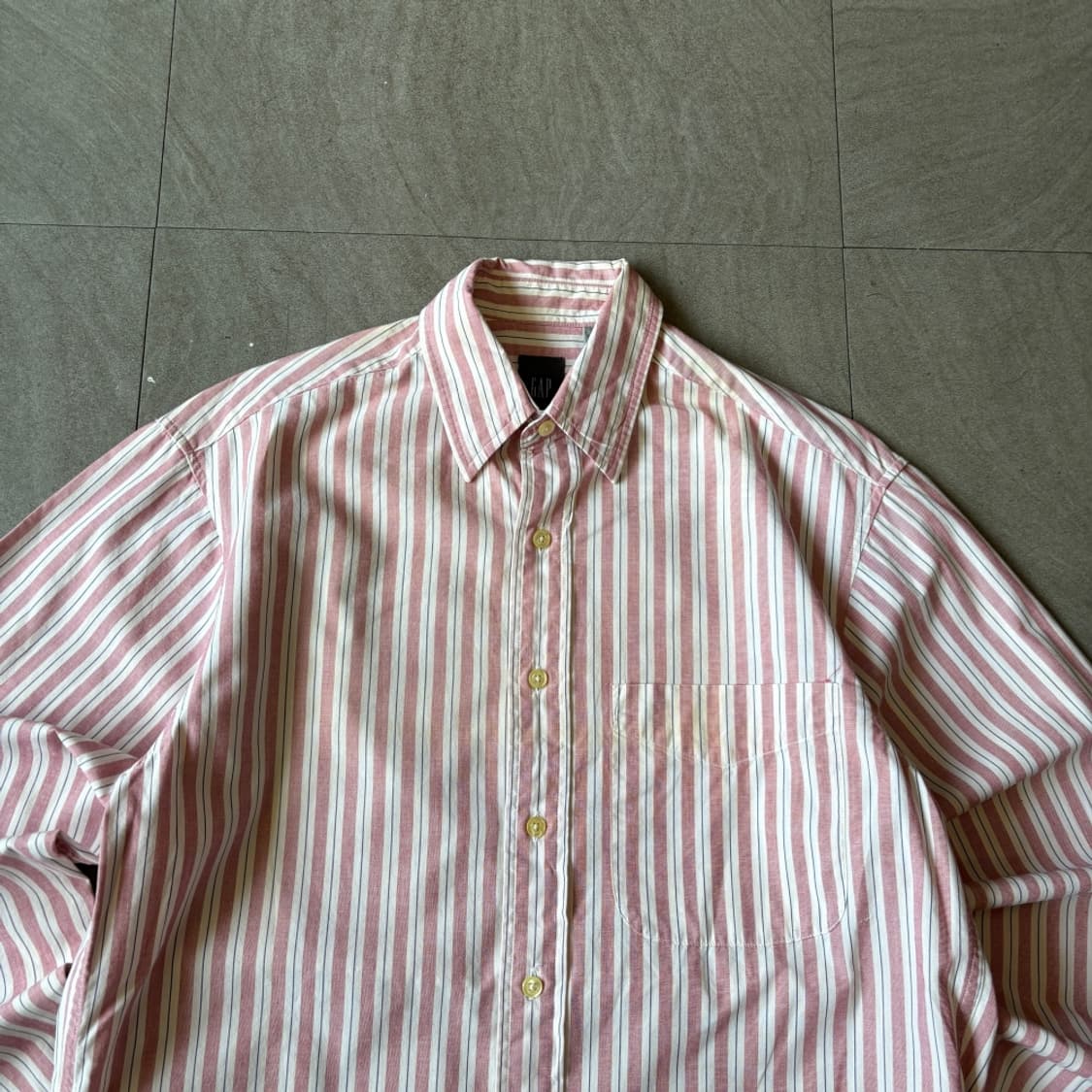 갭 핑크 스트라이프 긴팔 셔츠 상품이미지3