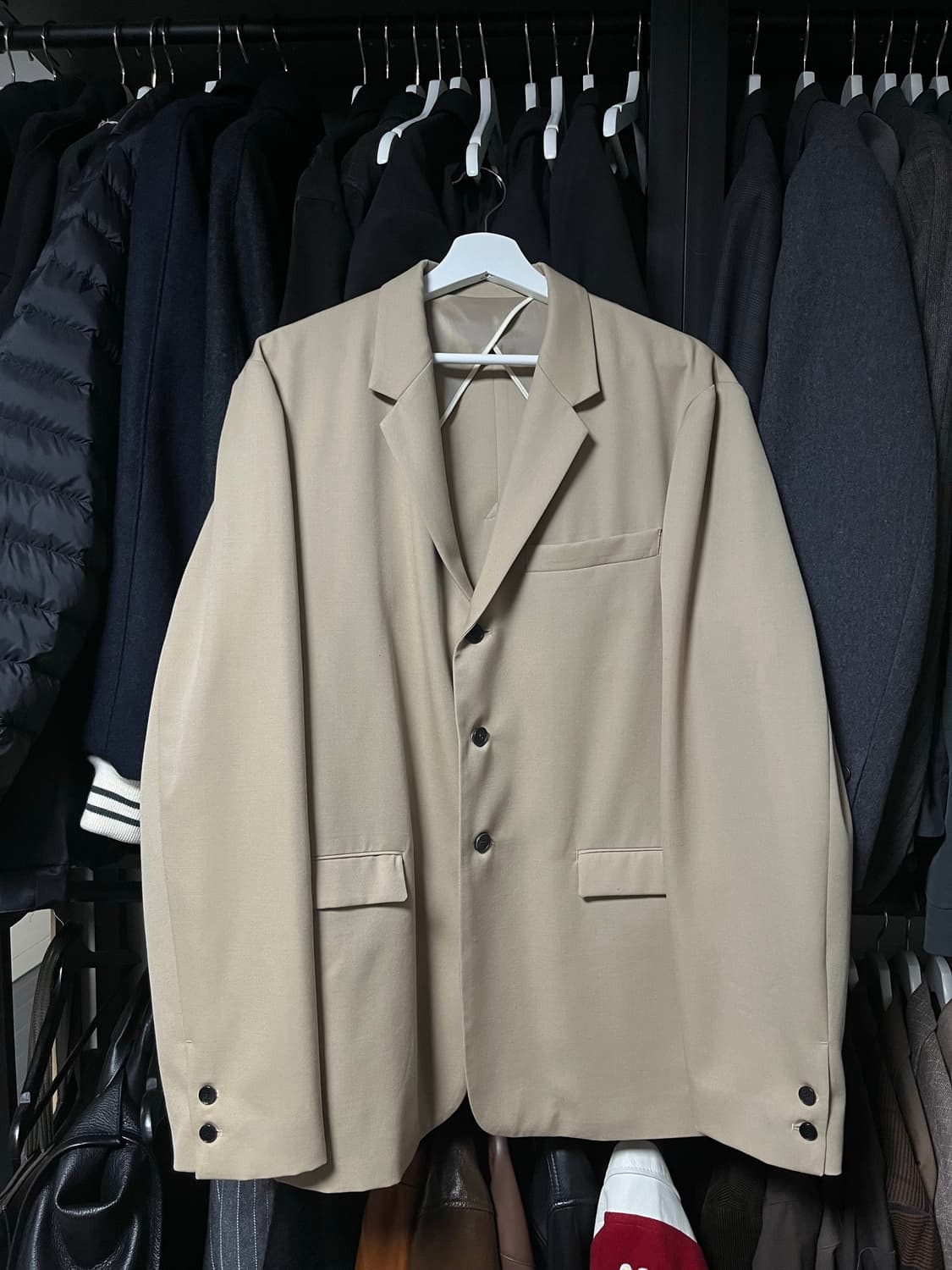 XL) 이얼즈어고 자켓 years ago 베이지 블레이저 상품이미지5