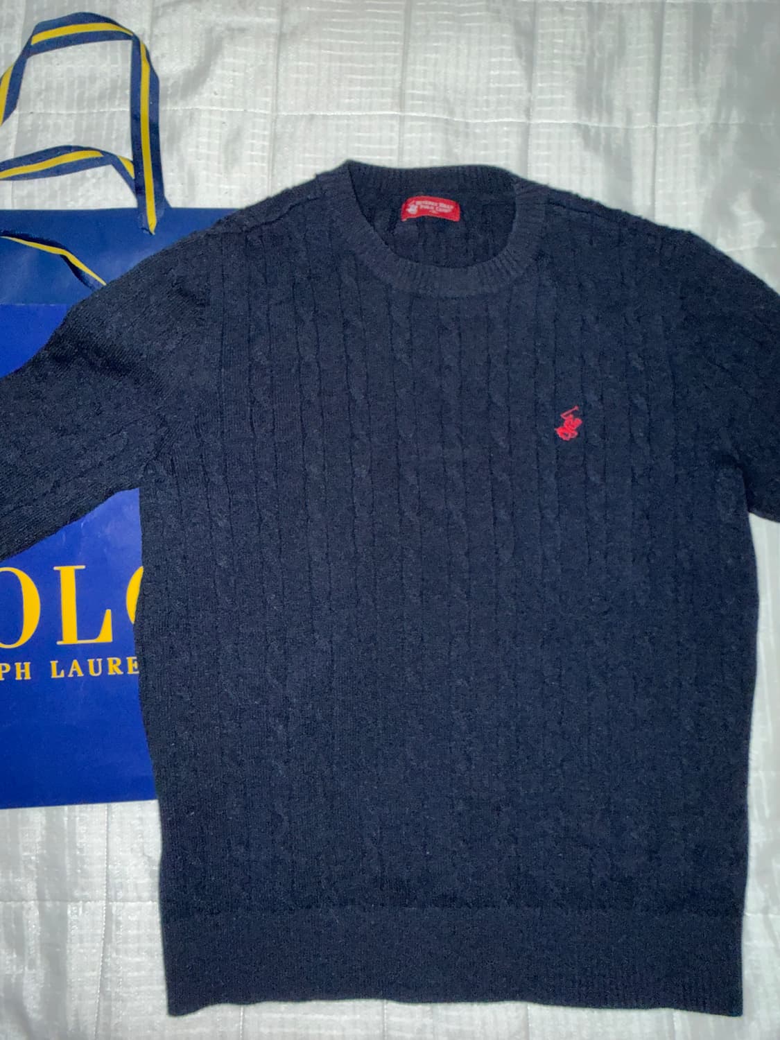 폴로 꽈베기니트 검정 상품이미지1