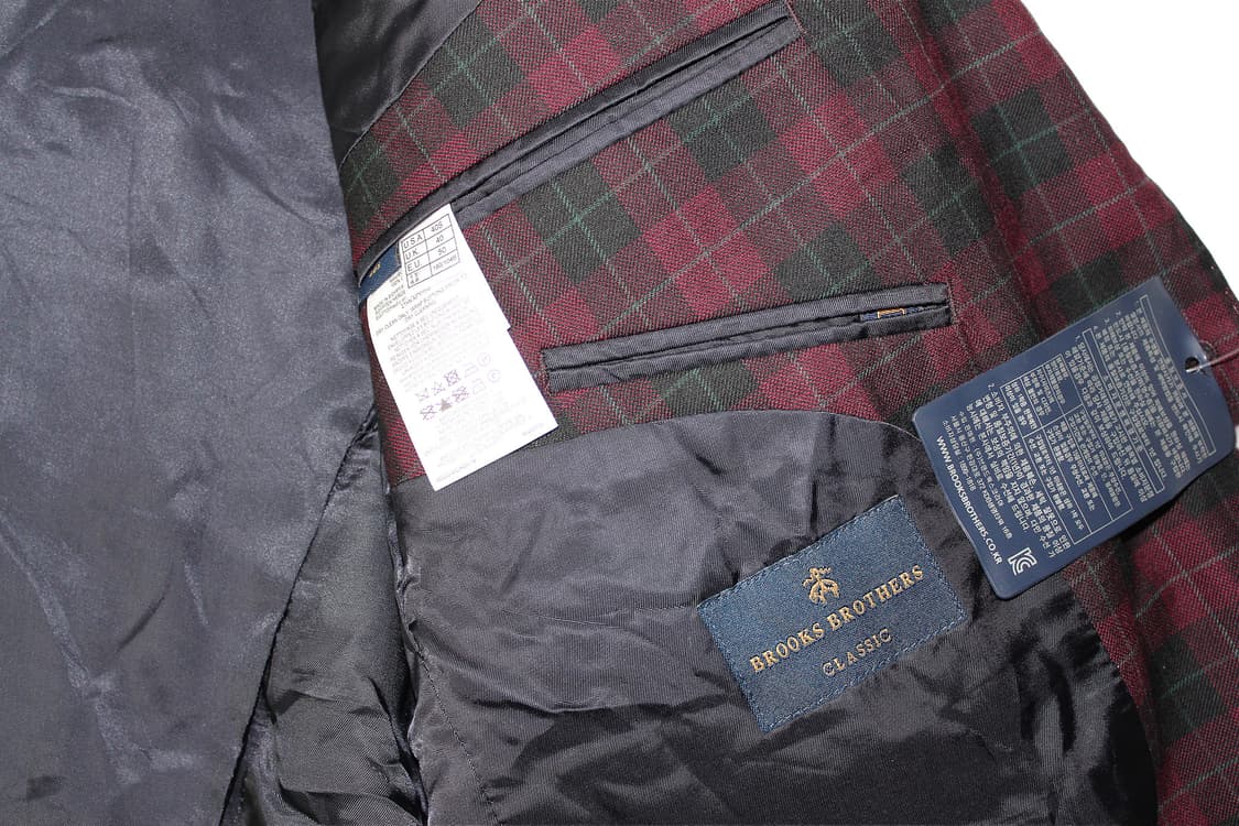 브룩스브라더스 금장 멀티체크 블레이저 자켓 상품이미지4
