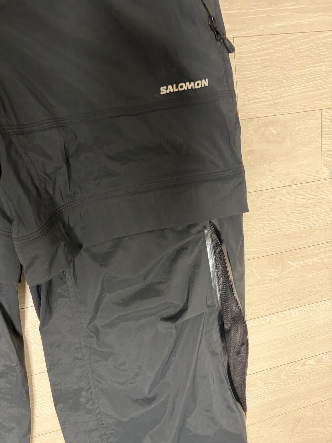 살로몬 슬레이트 컨버터블 사이드 지퍼 나일론 팬츠 블랙 s 상품이미지3