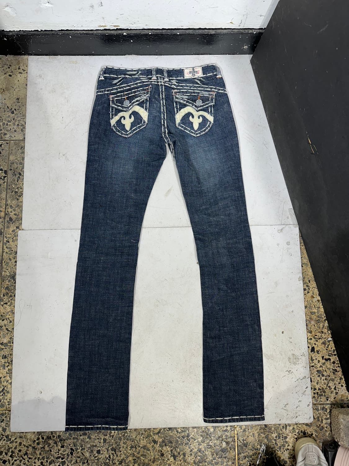 라구나비치 데드스탁 핸드메이드 부츠컷 데님 팬츠 갸루 청바지 32 상품이미지8