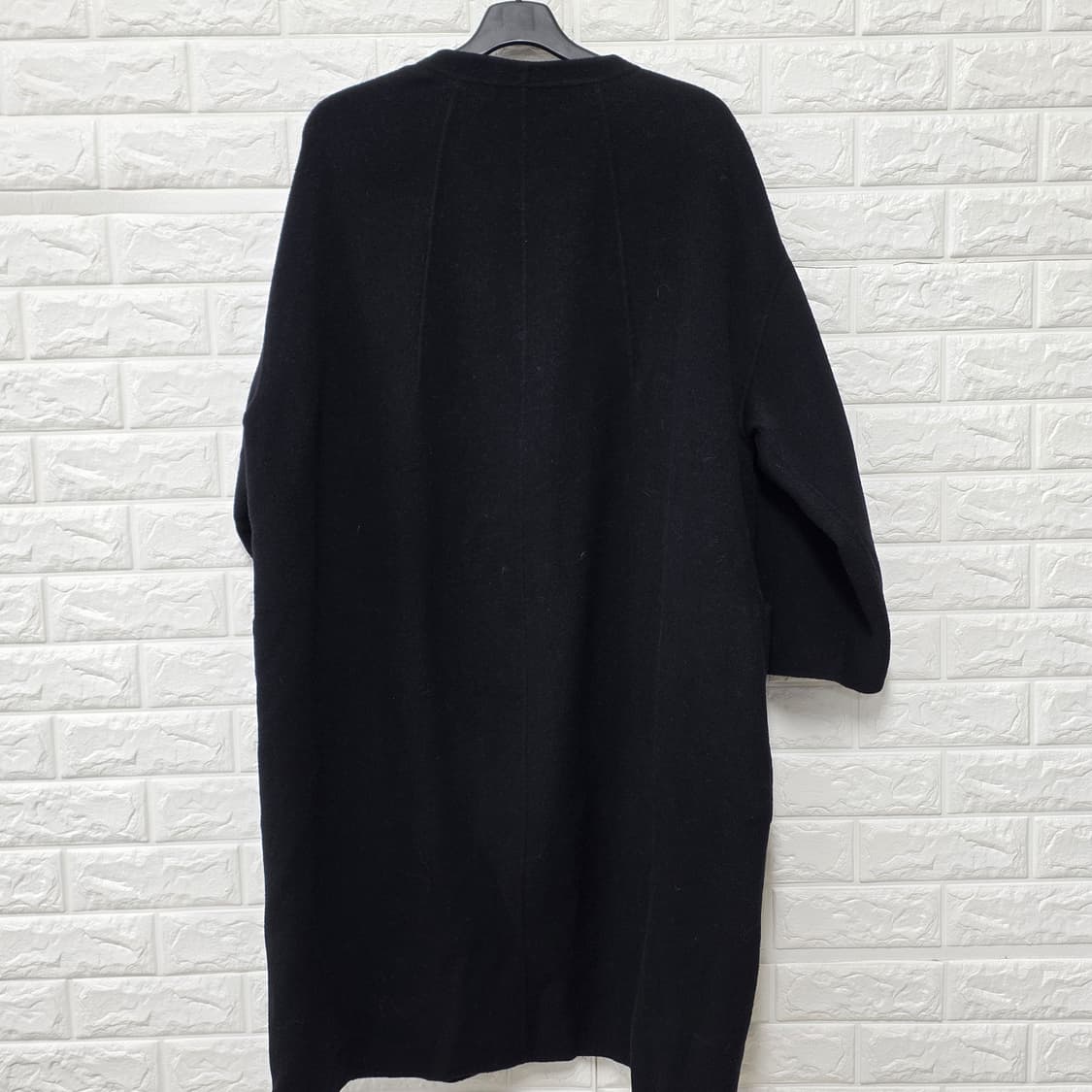 택포// 한섬 시스템 System 블랙 여성 모직 코트 L 상품이미지4