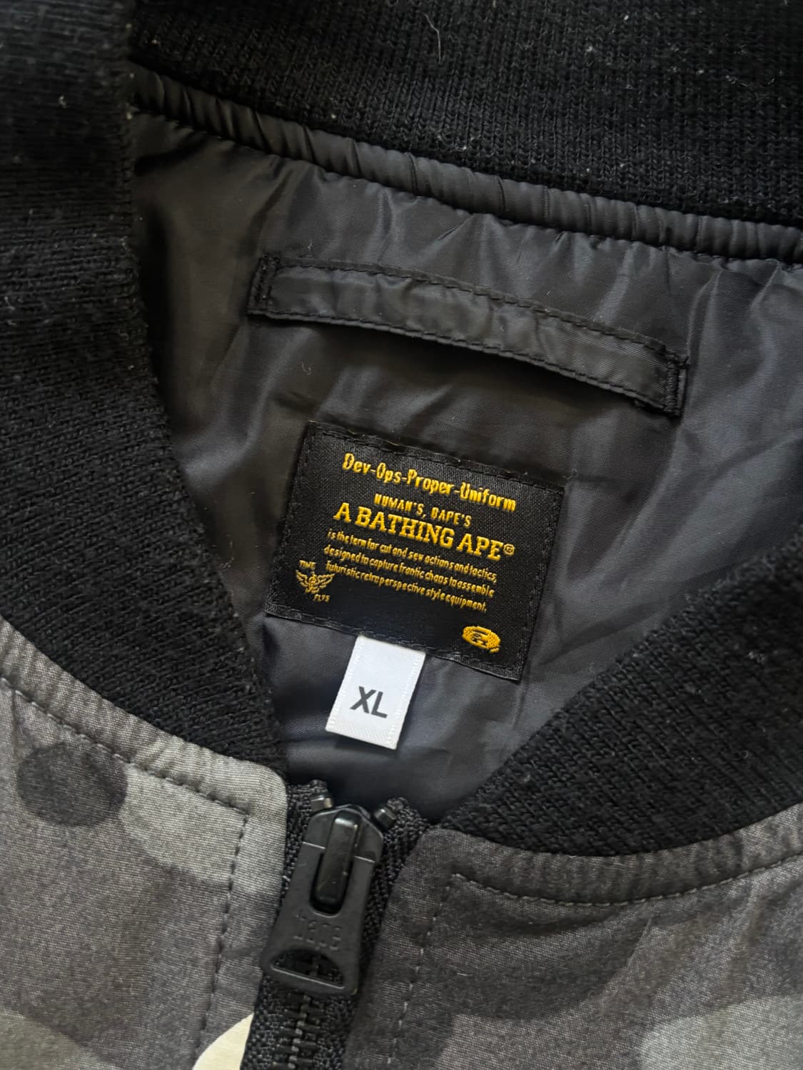 Bape 베이프 블랙 카모 봄버 자켓 상품이미지5