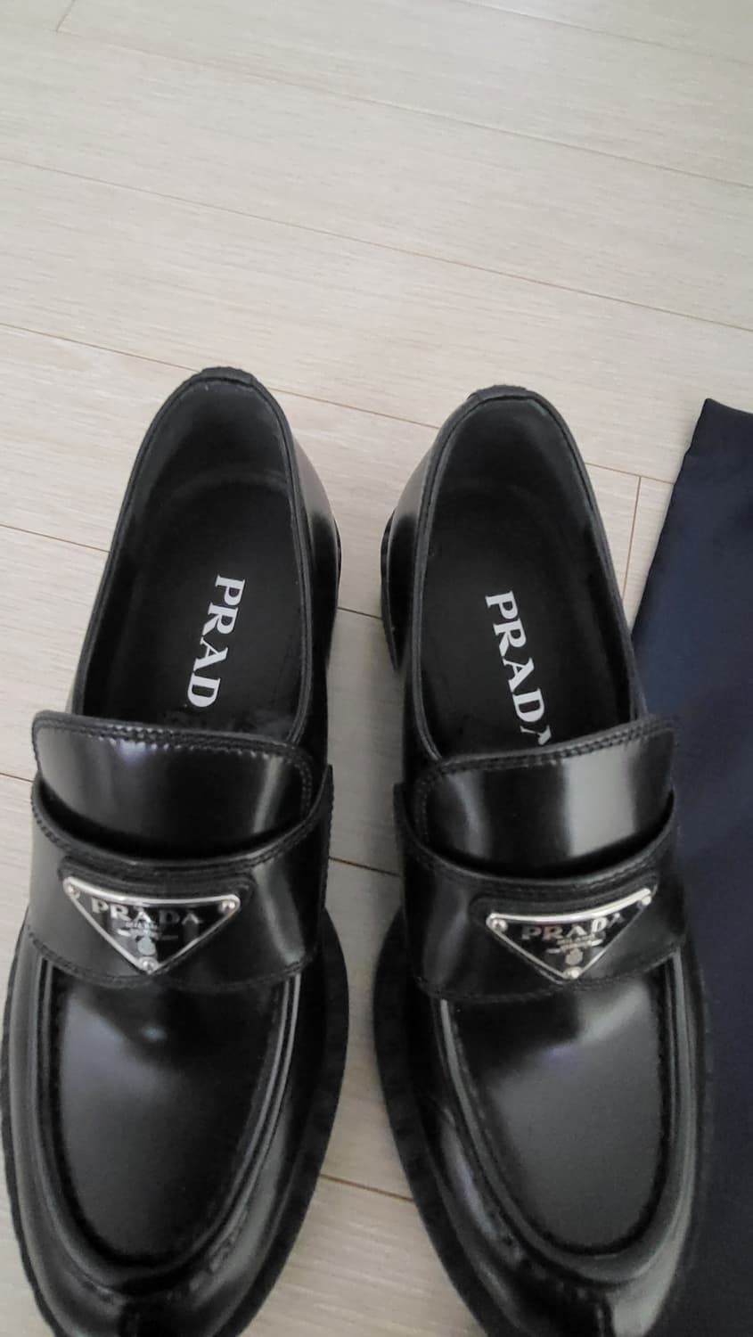 프라다 초콜릿 브러시드가죽로퍼  상품이미지5